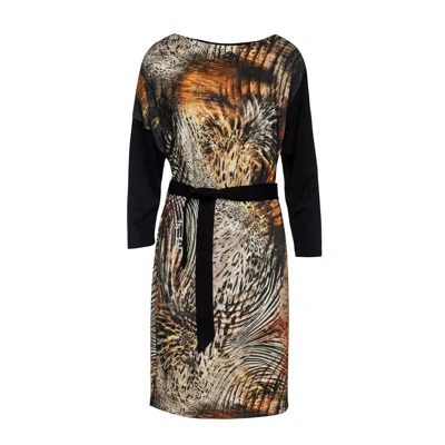 Conquista Women's Animal Print Dress In Black