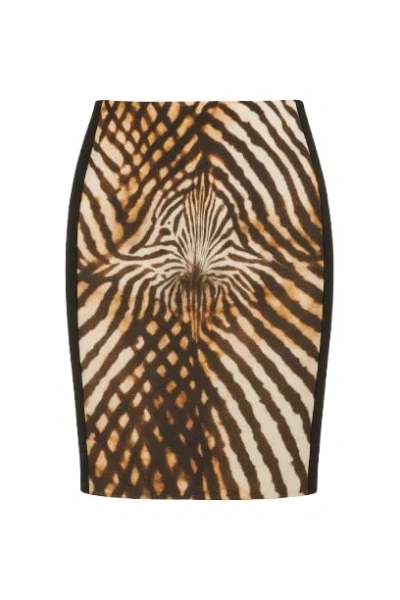 Conquista Women's Animal Print Fitted Skirt