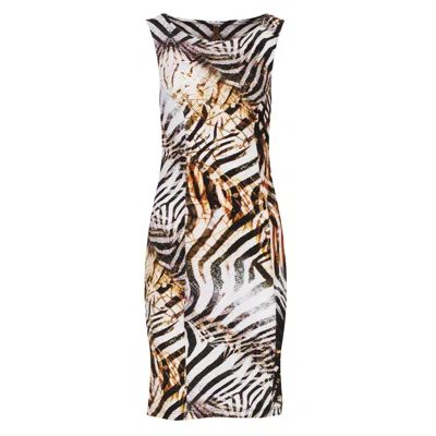 Conquista Women's Animal Print Sleeveless Dress By  Fashion In Multi