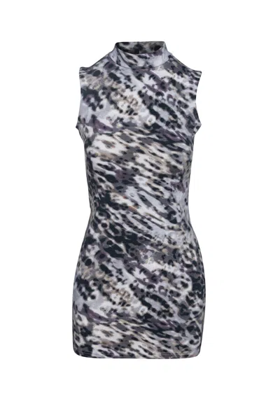 Conquista Women's Animal Print Stretch Mini Dress In Red