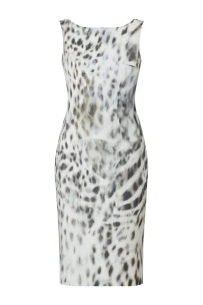 Conquista Women's Animal Print Zip Detail Dress In Multi