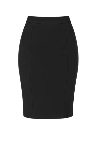 Conquista Women's Black A Figure Flattering Polished Stretch Pencil Skirt