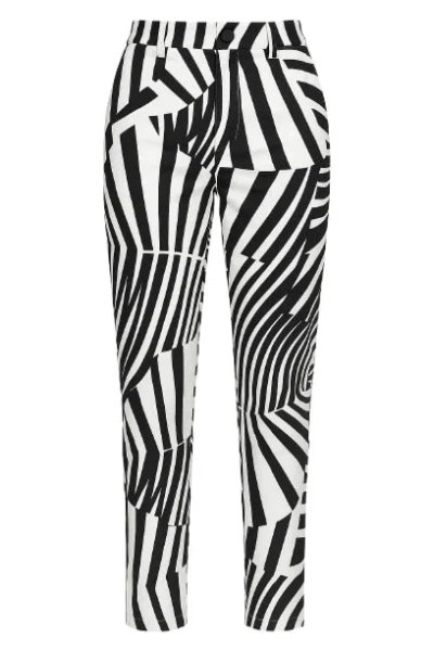 Conquista Women's Black & White Gabardine Pants