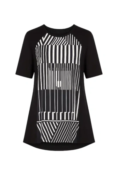 Conquista Women's Black & White Print Top