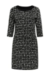 Conquista Women's Black & White Sack Dress In Black