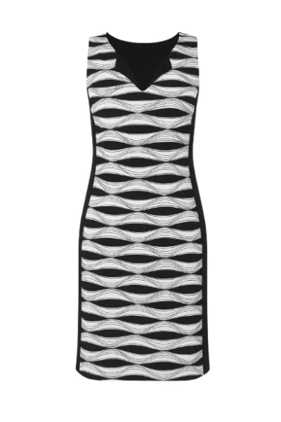 Conquista Women's Black & White Sleeveless Dress