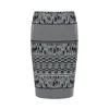 Conquista Women's Black Below-knee Leopard Print Elastic Gabardine Pencil Skirt In Black