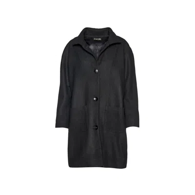 Conquista Women's Black Blend  Coat By