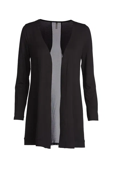 Conquista Women's Black Cardigan With Sheer Back