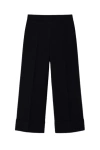 Conquista Women's Black Culottes With Turn Up In Black