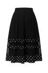 Conquista Women's Black Full Midi Skirt In Black
