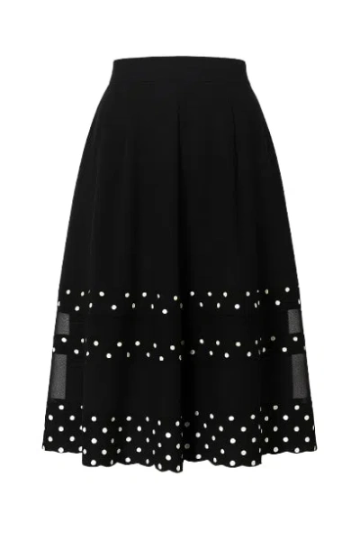 Conquista Women's Black Full Midi Skirt