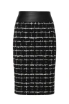 Conquista Women's Black High-waisted Midi Pencil Skirt In Black