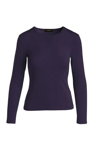 Conquista Women's Black Ink Colour Jersey Top
