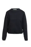 Conquista Women's Black Jacquard Sweatshirt In Black