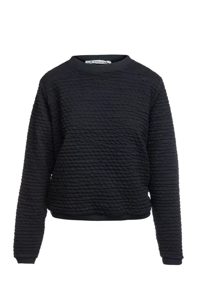 Conquista Women's Black Jacquard Sweatshirt