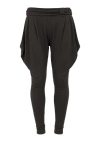 Conquista Women's Black Jersey Harem Style Pants With Pockets In Black