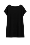 Conquista Women's Black Loose Fit Sleeveless Mini Dress With Button Detail In Black