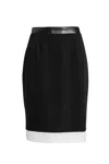 Conquista Women's Black Midi Pencil Skirt In Black