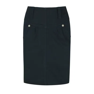 Conquista Women's Black Mini Skirt With Pockets