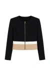 Conquista Women's Black Panel Detail Jacket In Black