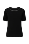 Conquista Women's Black Panel Detail Top In Black