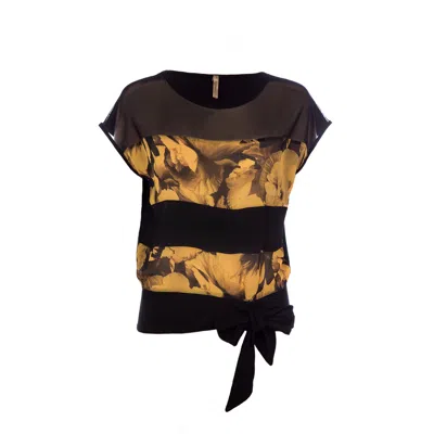Conquista Women's Black Panel Detail Top By  Fashion