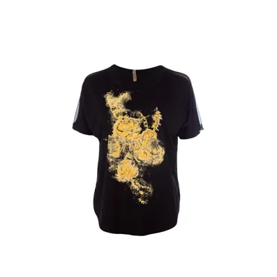Conquista Women's Black Pattern Detail Top