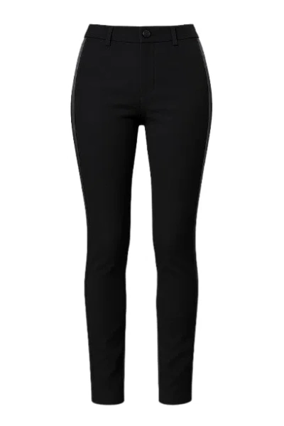 Conquista Women's Black Satin Detail Trousers