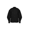 Conquista Women's Black Shirt With Bishop Sleeves In Black