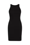 Conquista Women's Black Sleeveless Dress With Contrast Detail In Black