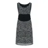 Conquista Women's Black Sleeveless Knit Dress With Belt In Black