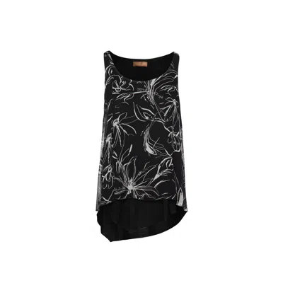 Conquista Women's Black Summer Layer Top