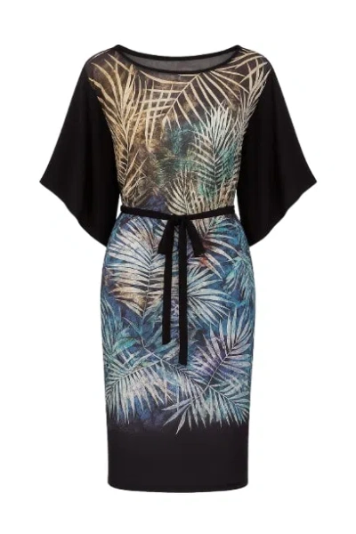 Conquista Women's Black Tie Waist Dress