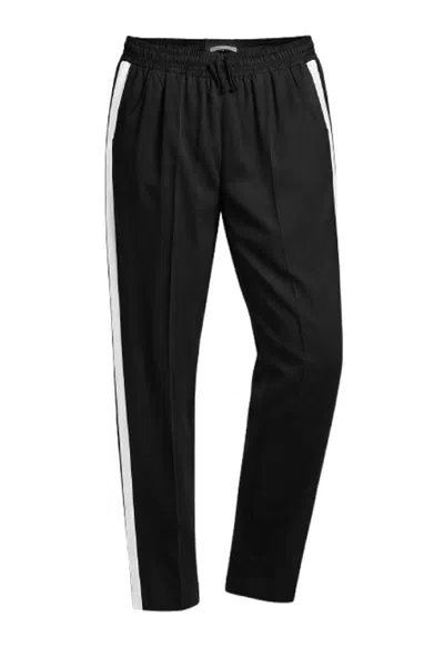 Conquista Women's Black Track-style Trousers With Side Stripe – Contemporary Smart Casual Fit