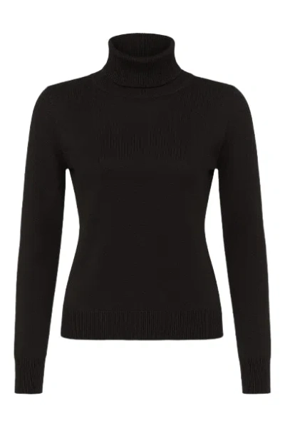 Conquista Women's Black Turtleneck Pullover Si Fashion