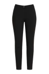 Conquista Women's Black Tuxedo Inspired Pants In Black
