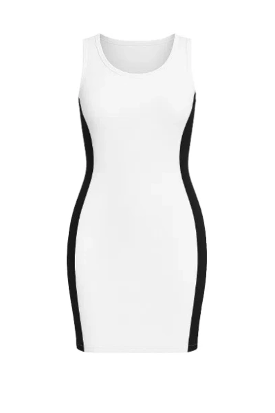 Conquista Women's Black Two Tone Bodycon Dress