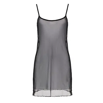 Conquista Women's Black Two Tone Layered Mini Dress