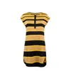 CONQUISTA WOMEN'S BLACK / YELLOW / ORANGE STRIPED TUNIC
