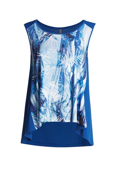 Conquista Women's Blue A-line Sleeveless Top