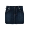 Conquista Women's Blue Denim Micro Mini Skirt In Blue