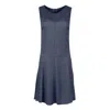 Conquista Women's Blue Denim Style Cloche Dress In Blue