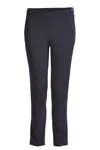 Conquista Women's Blue Fitted Stretch Trousers Navy In Blue