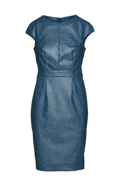 Conquista Women's Blue Indigo Faux Leather Dress