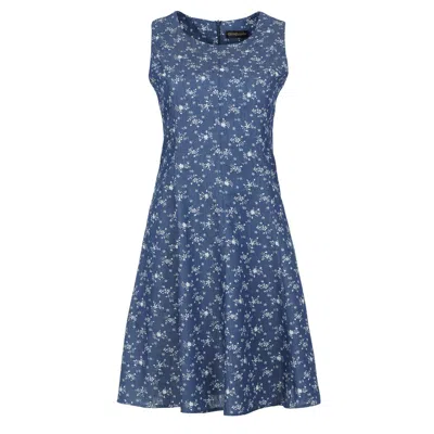Conquista Women's Blue Indigo Floral Cloche Dress