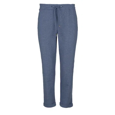 Conquista Women's Blue Indigo Mélange Cropped Sweatpants