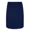 Conquista Women's Blue Jacquard Wool Coat Fabric Mini Skirt In Blue