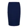Conquista Women's Blue Knit Jacquard Pencil Skirt In Blue