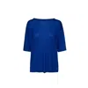 Conquista Women's Blue Micromodal Cashmere Blend Top In Blue